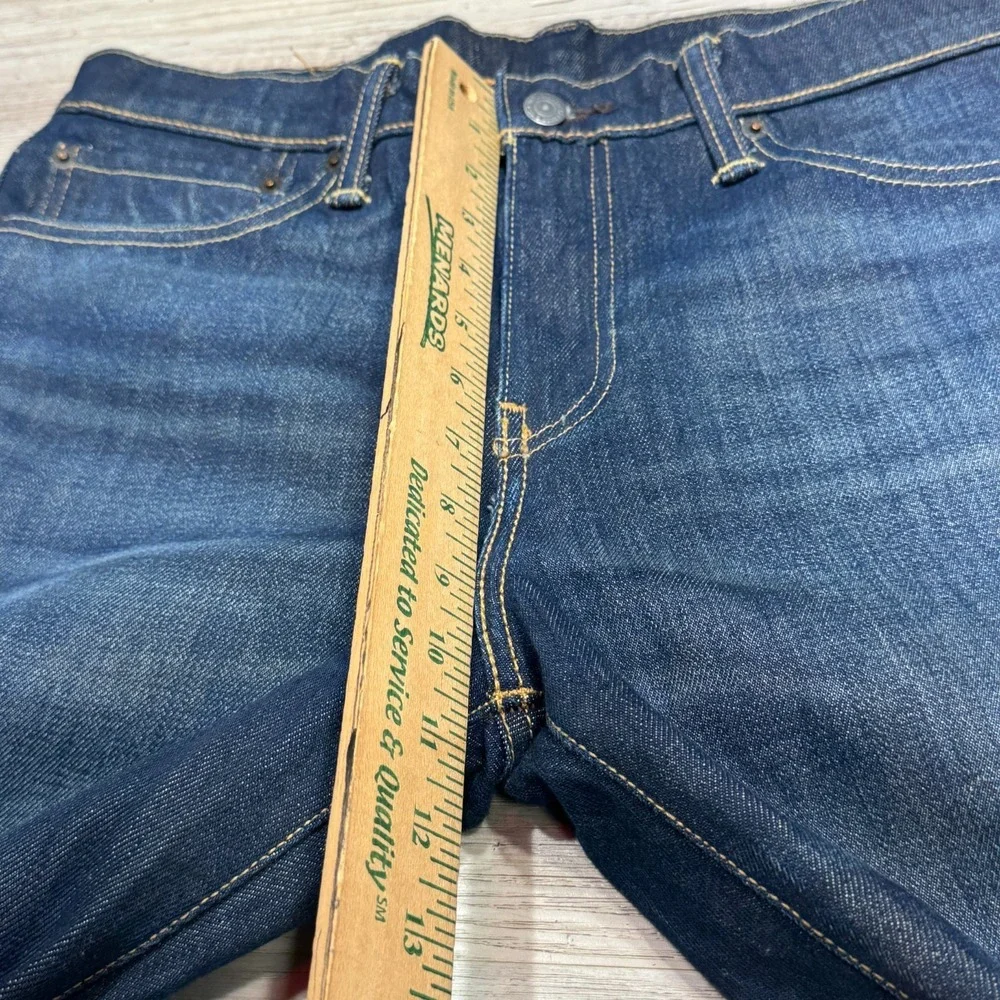 Levi's Straight Blue Denim Jeans White Oak Cone Made in USA 500 Series 34x32 Zip